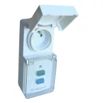   TRACON TFGA-4F Áram-védőkapcsolós adapter, csapos védőérintkezővel 16A, 30mA, 6kA, IP44, A / AC, E2 (Fi-relé)