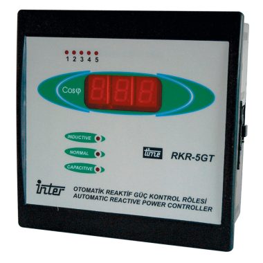 TRACON TFJA-07 Fázisjavító automatika, egyfázisú, 5 kondenzátor telephez 144×144mm