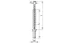 TRACON THC10115 Hosszított tipli+csavar, szürke M10×115mm, PA6.6