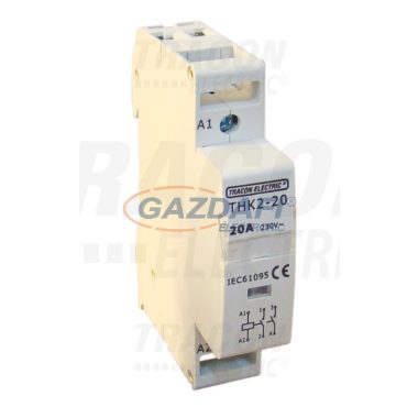 TRACON THK2-20-24 Installációs kontaktor 230V, 50Hz, 2P, 2×NO, 20/7A, 4/1,2 kW 24V AC