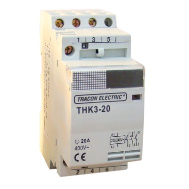TRACON THK2-40-24 Installációs kontaktor 230V, 50Hz, 2P, 2×NO, 40/15A, 8,4/2,4kW, 24V AC