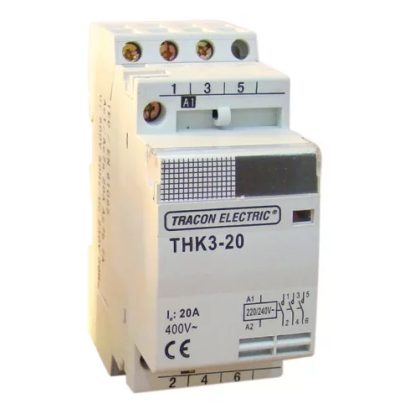   TRACON THK2-40-24 Installációs kontaktor 230V, 50Hz, 2P, 2×NO, 40/15A, 8,4/2,4kW, 24V AC