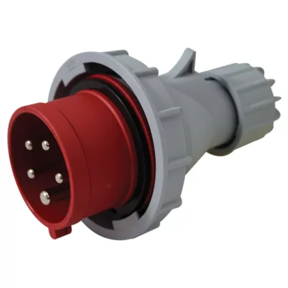   TRACON TICS-0152PF Fázisfordítós ipari csatlakozó dugó külső tömszelencével 16A, 400V, 3P+N+E, 6h, IP67