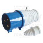   TRACON Ipari csatlakozó dugó, kábel törésgátlóval 32A, 250V, 2P+E, IP44