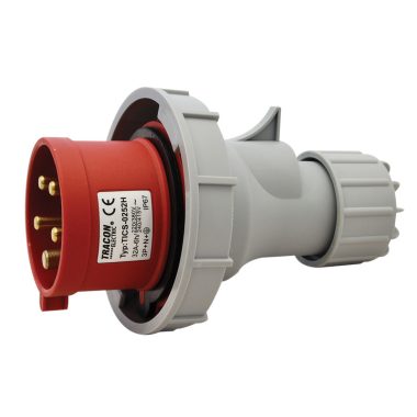TRACON TICS-0252H Ipari csatlakozó dugó, fokozott védelemmel 32A, 400V, 3P+N+E, 6h, IP67