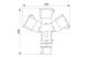 TRACON TICS-1023 Ipari elosztó-csatlakozóaljzat 16A, IN 1x2P+E 6h, OUT 3x2P+E 6h, IP44