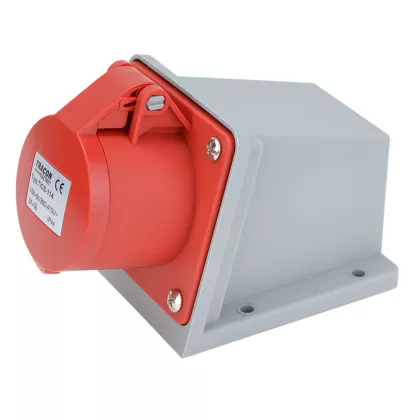   TRACON TICS-114 Felületre szerelhető ipari csatlakozóaljzat 16A, 400V, 3P+E, 6h, IP44