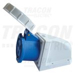   TRACON TICS-1232 Felületre szerelhető ipari csatlakozóaljzat 32A, 250V, 2P+E, 6h, IP67