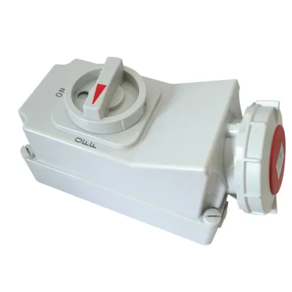   Priză industrială TRACON TICS-1252R Montaj la suprafață cu terminal 32A, 400A, 3P + N + E, 6h, IP67