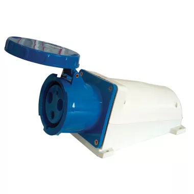 Priză industrială TRACON TICS-133 montaj suprafata 63A, 250V, 2P + E, 6h, IP67