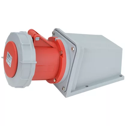   TRACON TICS-134 Felületre szerelhető ipari csatlakozóaljzat 63A, 400V, 3P+E, 6h, IP67