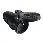   Priză cu capac TRACON TICS-212GF cu contact de protecție cu pini, cauciuc 16A, 250V, 2P + E, IP44 (FRANȚA)