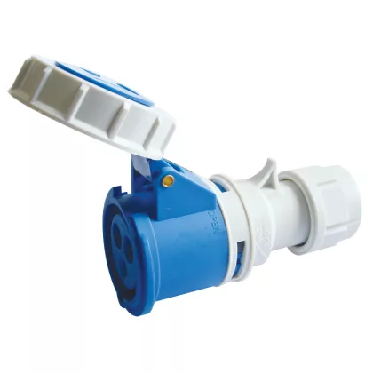   TRACON TICS-2132H Priza industriala cu protecție ridicata 16A, 230V, 2P + E, 6h, IP67