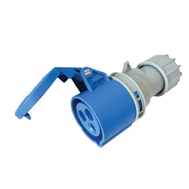 TRACON TICS-213H Priza industriala cu presetupa exterioară 16A, 230V, 2P + E, 6h, IP44