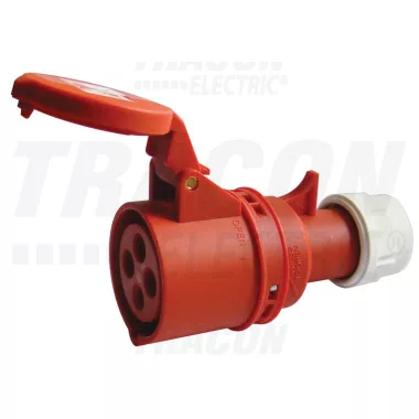 TRACON TICS-214P Ipari csatlakozó aljzat,külső tömítőszelencével 16A, 400V, 3P+E, 6h, IP44 TRACON TICS-214P Ipari csatlakozó aljzat,külső tömítőszelencével 16A, 400V, 3P+E, 6h, IP44