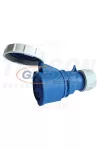 TRACON TICS-2232 Ipari csatlakozó lengőaljzat, fokozott védelemmel 32A, 250V, 2P+E, 6h, IP67 TRACON TICS-2232 Ipari csatlakozó lengőaljzat, fokozott védelemmel 32A, 250V, 2P+E, 6h, IP67