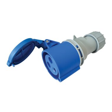 TRACON TICS-223H Ipari csatlakozóaljzat, külső tömítőszelencével 32A, 230V, 2P+E, 6h, IP44 TRACON TICS-223H Ipari csatlakozóaljzat, külső tömítőszelencével 32A, 230V, 2P+E, 6h, IP44