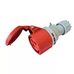   TRACON TICS-224H Ipari csatlakozóaljzat, külső tömítőszelencével 32A, 400V, 3P+E, 6h, IP44