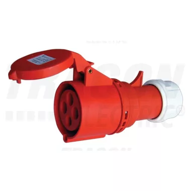 TRACON TICS-224P Ipari csatlakozó lengőaljzat, külső tömítőszelencével 32A, 400V, 3P+E, IP44 TRACON TICS-224P Ipari csatlakozó lengőaljzat, külső tömítőszelencével 32A, 400V, 3P+E, IP44