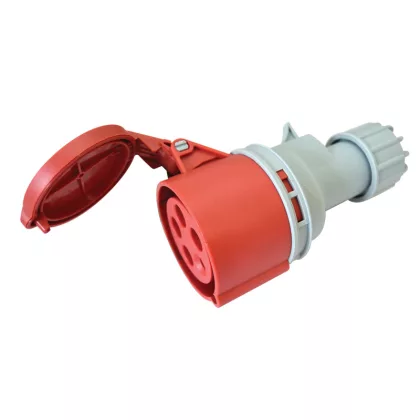   TRACON TICS-225H priză industrială cu presetupa externă 32A, 400V, 3P + N + E, 6h, IP44