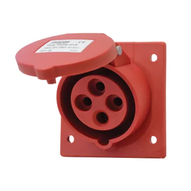 TRACON TICS-314 Priză industrială înclinată încastrat 16A, 400V, 3P + E, 6h, IP44