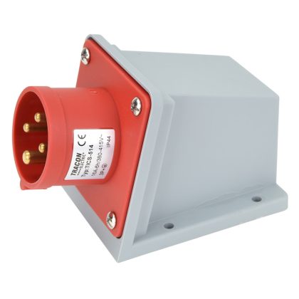 TRACON TICS-514 Felületre szerelhető ipari csatlakozó dugó 16A, 400V, 3P+E, 6h, IP44