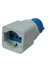 TRACON TICS-A1 Csatlakozó adapter, CEE/Schuko 16A, 250V, IN 2P+E 6h (CEE), OUT 2P+E (Schuko)