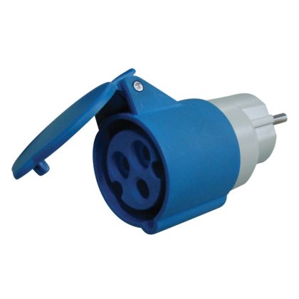 TRACON TICS-A3 Csatlakozó adapter, Schuko/CEE 16A, 250V, IN 2P+E (Schuko), OUT 2P+E 6h (CE