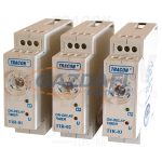   TRACON TIR-02 Egyfunkciós időrelé, meghúzáskésleltetés 230V AC/24V AC/DC, 0,1-3min, 5A/250V AC