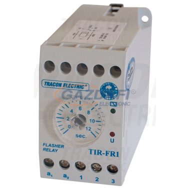 TRACON TIR-FR1 Ütemadó 250V AC, 0,5s / 0-12s, 5A/250V AC, 10A/24V AC/DC