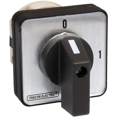 TRACON TK-129/3 Kézikapcsoló, BE-KI 400V, 50Hz, 125A, 3P, 30kW, 88×88mm, 90°