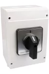 TRACON TK-129/4T65 Tokozott kézikapcsoló, BE-KI 400V, 50Hz, 125A, 4P, 30kW, 88×88mm, 90°, IP65