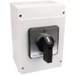   TRACON TK-129/4T65 Tokozott kézikapcsoló, BE-KI 400V, 50Hz, 125A, 4P, 30kW, 88×88mm, 90°, IP65