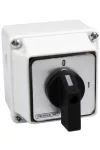 TRACON TK-209/4T65 Tokozott kézikapcsoló, BE-KI 400V, 50Hz, 20A, 4P, 5,5kW, 48×48mm, 90°, IP65