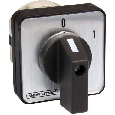 TRACON TK-256/2 Kézikapcsoló, BE-KI 400V, 50Hz, 25A, 2P, 7,5kW, 48×48mm, 60°