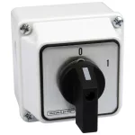   TRACON TK-256/2T Tokozott kézikapcsoló, BE-KI 400V, 50Hz, 25A, 2P, 7,5kW, 48×48mm, 60°, IP44