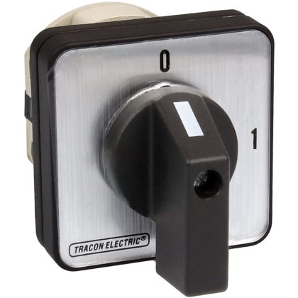 TRACON TK-259/3 Kézikapcsoló, BE-KI 400V, 50Hz, 25A, 3P, 7,5kW, 48×48mm, 90°