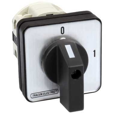 TRACON TK-259/4 Kézikapcsoló, BE-KI 400V, 50Hz, 25A, 4P, 7,5kW, 48×48mm, 90°