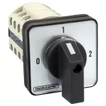   TRACON TKB-129/4 Választókapcsoló, 0-1-2 400V, 50Hz, 125A, 2×4P, 30kW, 88×88mm, 90°