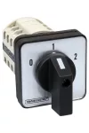 TRACON TKB-206/4 Választókapcsoló, 0-1-2 400V, 50Hz, 20A, 2×4P, 5,5kW, 48×48mm, 60°