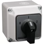   TRACON TKB-326/4T65 Tokozott választókapcsoló, 0-1-2 400V, 50Hz, 32A, 2×4P, 11kW, 64×64mm, 60°, IP65