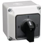   TRACON TKB-329/3T65 Tokozott választókapcsoló, 0-1-2 400V, 50Hz, 32A, 2×3P, 11kW, 64×64mm, 90°, IP65