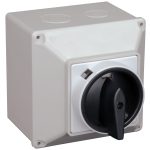 TRACON TKF-25T65 Tokozott főkapcsoló, BE-KI 400V, 50Hz, 25A, 4P, 7,5kW, 64×64mm, IP65