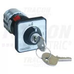   TRACON TKFK-25T Tokozott főkapcsoló, kulcsos, BE-KI 400V, 50Hz, 25A, 4P, 7,5kW, 48×48mm, IP44