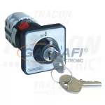   TRACON TKFK-25T65 Tokozott főkapcsoló, kulcsos, BE-KI 400V, 50Hz, 25A, 4P, 7,5kW, 48×48mm, IP65