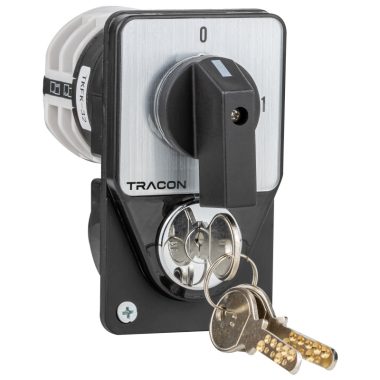 TRACON TKFK-32 Főkapcsoló, kulcsos, BE-KI (Kulcs 0-állásban vehető ki) 400V, 50Hz, 32A, 4P