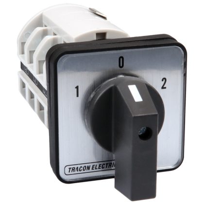   TRACON TKM-20/N Közvetlen irányváltó motorkapcsoló, 1-0-2 400V, 50Hz, 20A, 5,5kW, 48×48mm