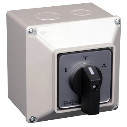   TRACON TKM-32/CT Tokozott közvetlen Y-D motorkapcsoló 400V, 50Hz, 32A, 11kW, 64×64mm, IP44