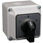   TRACON TKM-32/NT Tokozott közvetlen irányváltó motorkapcsoló, 1-0-2 400V, 50Hz, 32A, 11kW, 64×64mm, IP44