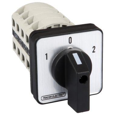 TRACON TKV-166/4 Választókapcsoló, 1-0-2 400V, 50Hz, 160A, 2×4P, 37kW, 88×88mm, 60°